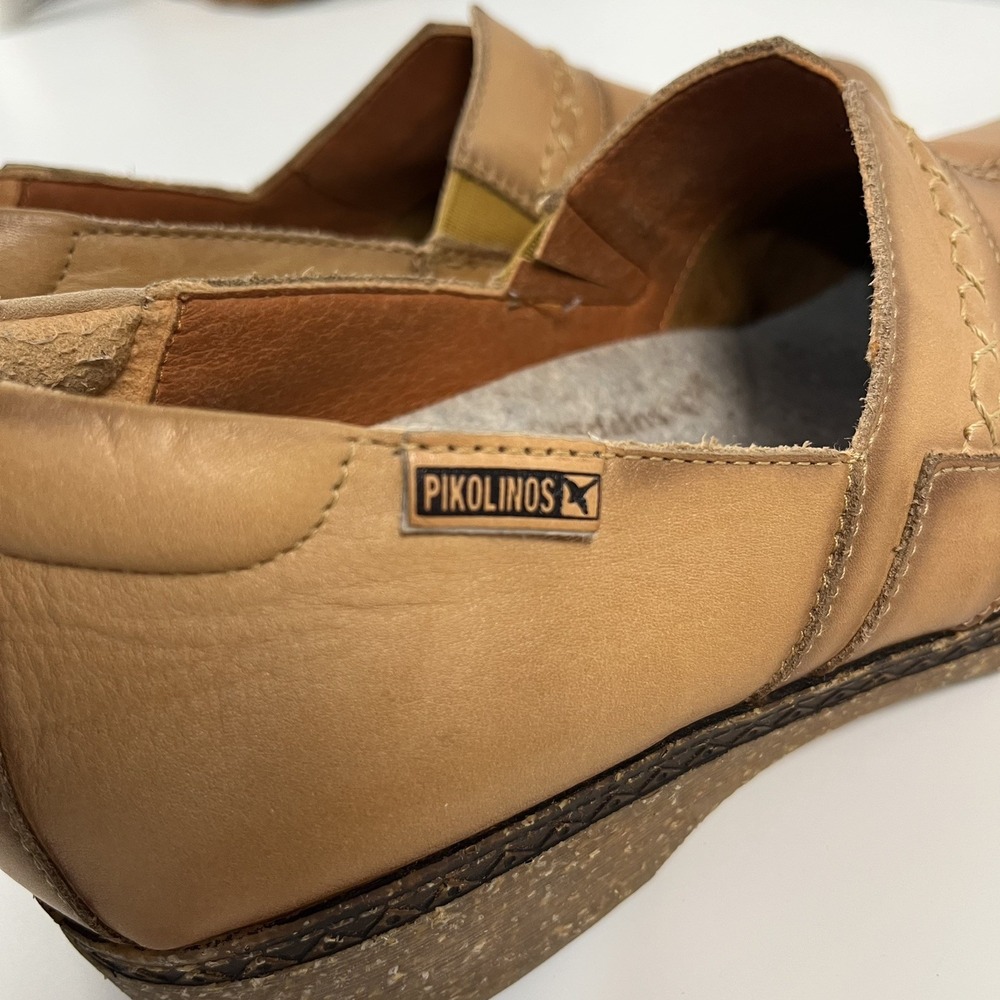 Women's Pikolinos Granada Tan Camel Leather Clog Shoes Women's Size EU38 US7.5/8 - Picture 11 of 11